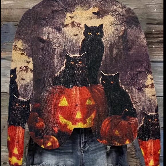 Black cat sweater - Picture 1 of 6